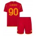 Maillot de foot AS Roma Romelu Lukaku #90 Domicile vêtements enfant 2023-24 Manches Courtes (+ pantalon court)